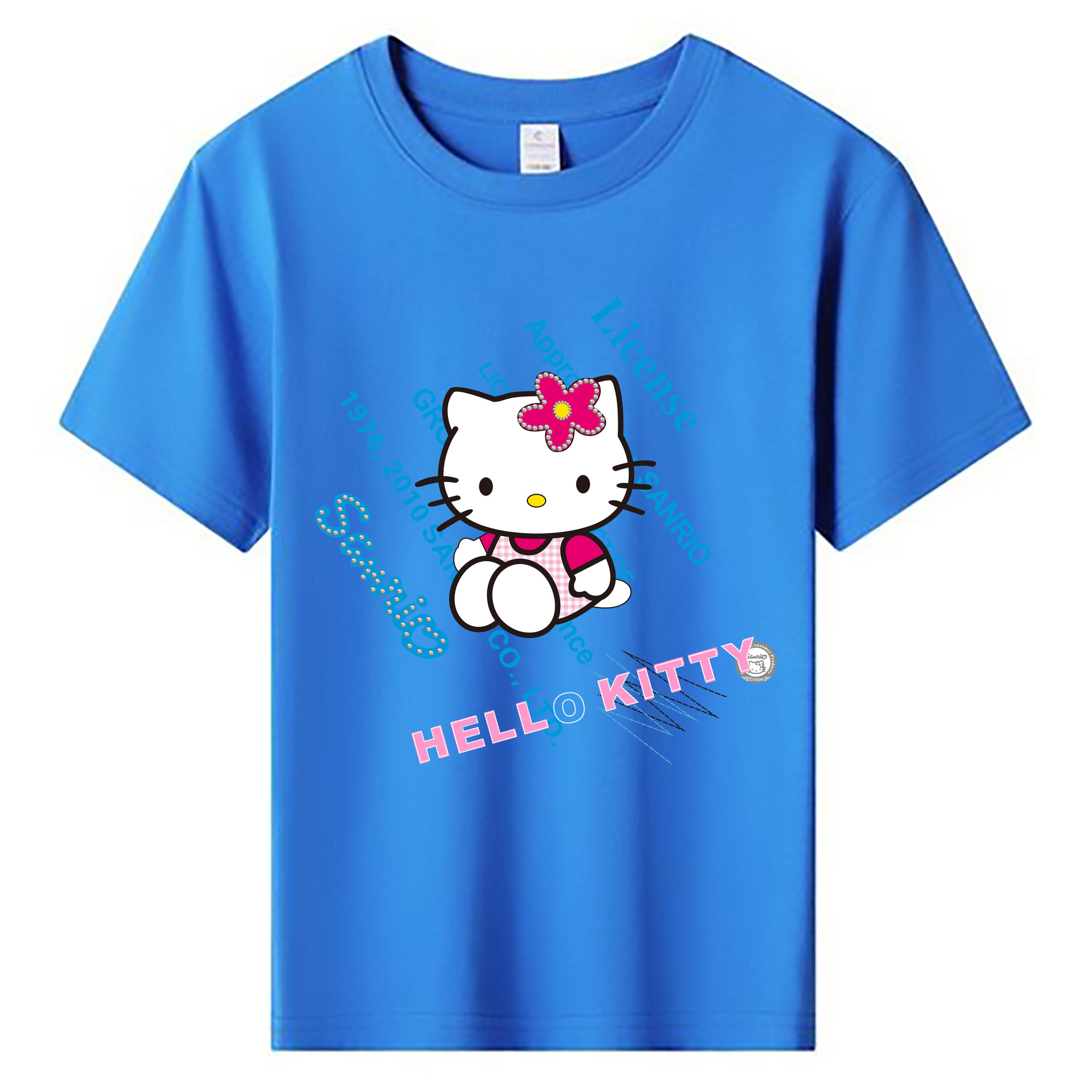 （画像用） Hello Kitty ハローキティ 綿100％キッズTシャツ（フロントプリント）